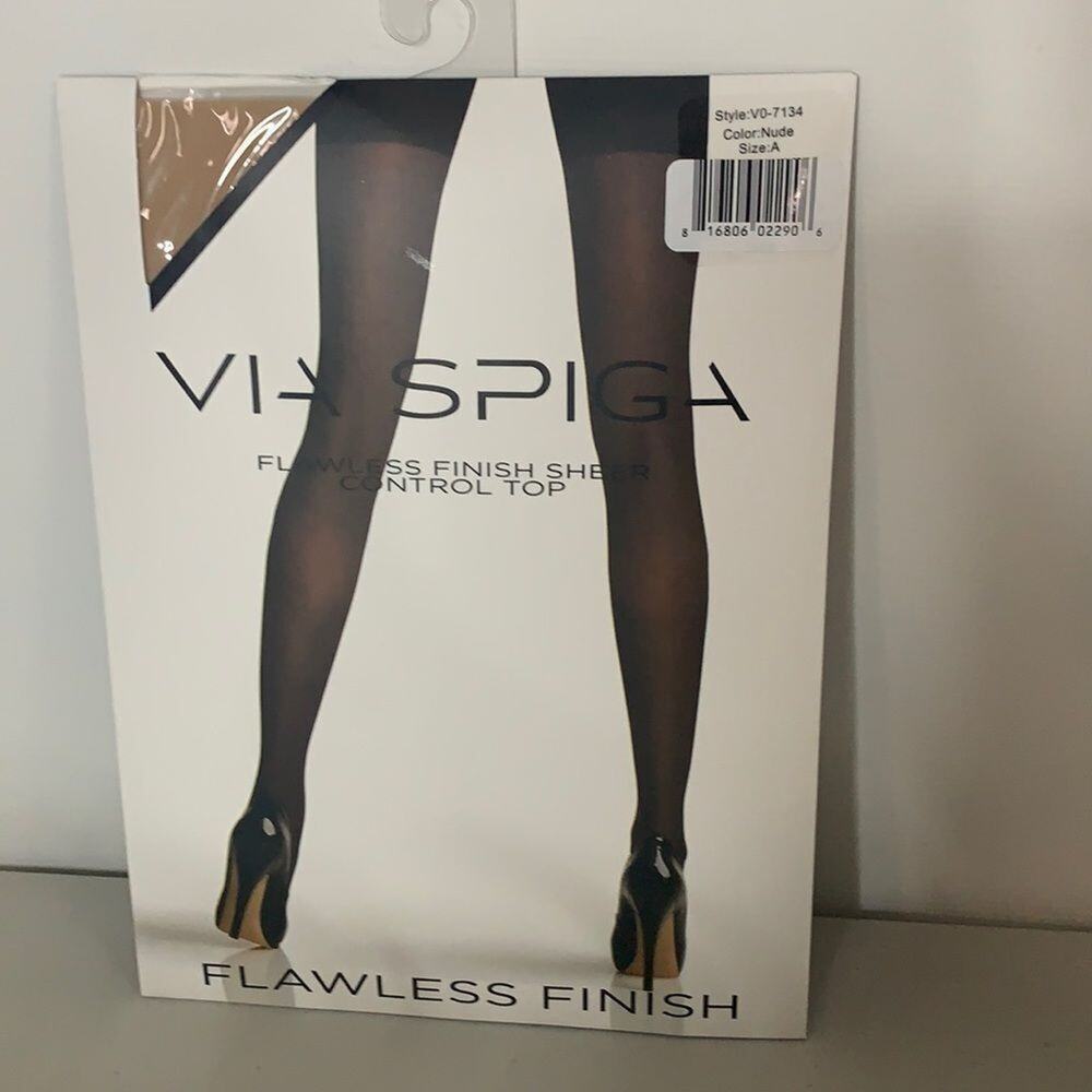 NWT VIA SPIGA FLAWLESS FINISH SHEER NUDE CONTROL TOP